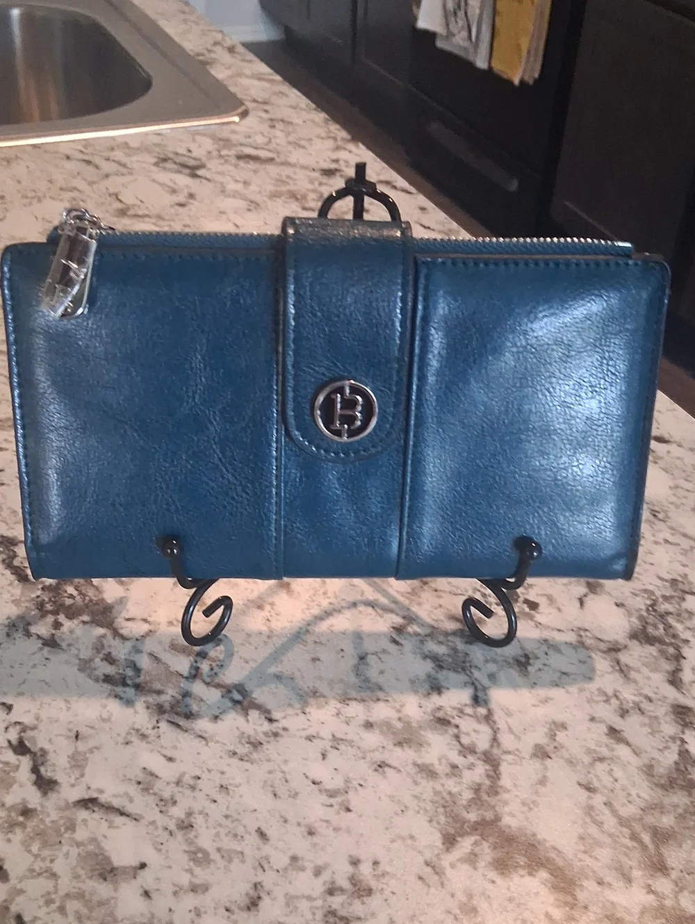 BostantenTeal Leather Wallet
